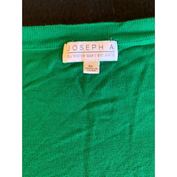Joseph A Womens Size XLarge Green Cardigan Sweater Rayon with Pockets - Picture 2 of 9